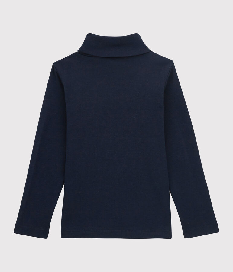 Sous-pull en coton enfant fille / gar&ccedil;on bleu SMOKING