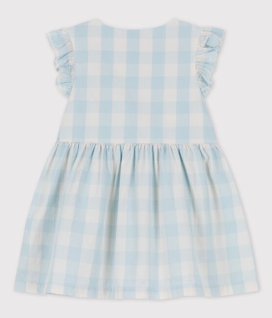 Popeline vichy babyjurkje BOLDAIR/ MARSHMALLOW