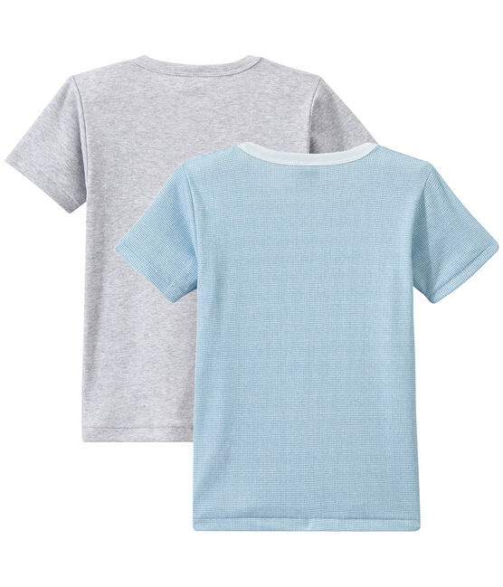 Lot de 2 t-shirts garçon manches courtes blanc LOT