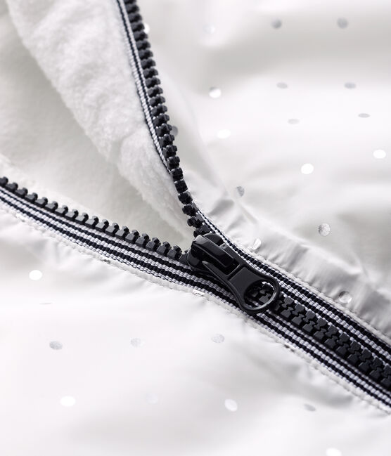 Blouson bébé fille/garçon imprimé blanc MARSHMALLOW/gris ARGENT