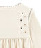 Robe enfant fille manches longues brodées blanc MARSHMALLOW