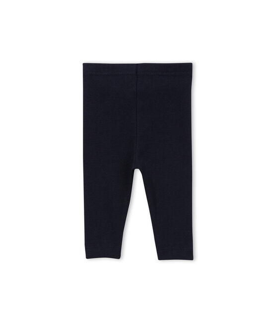 Legging bébé fille uni bleu Abysse