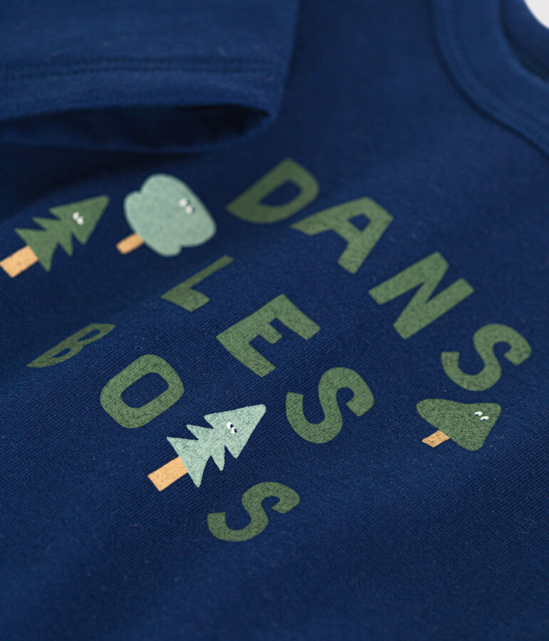 T-shirt van dunne jersey met lange mouw voor baby's blauw