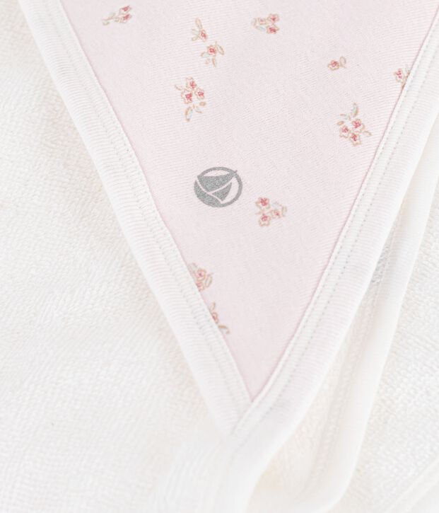 Carr&eacute; de bain b&eacute;b&eacute; en coton rose/multicouleur