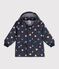 Iconische baby-oliejas met hartjesprint blauw/multicouleur