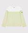 Gestreept katoenen marineshirt voor dames groen MARSHMALLOW/ MOSS