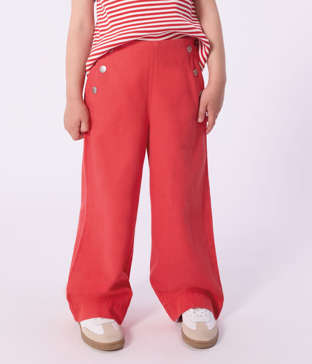 Pantalon enfant en denim rouge