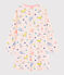 Meisjesnachthemd van ribtricot met fantasieprint roze FLEUR/wit MULTICO