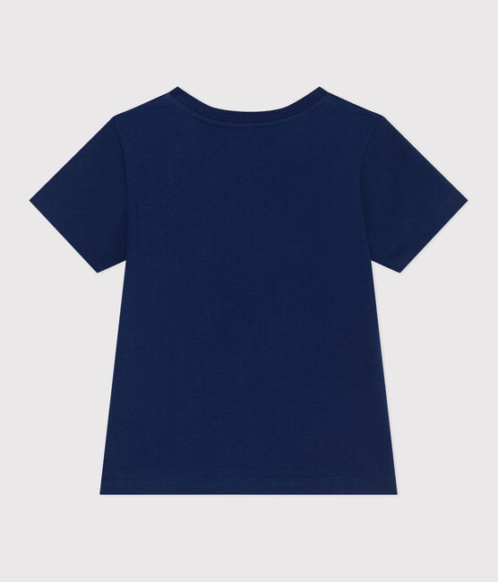 Katoenen uniseks T-shirt met korte mouwen en print voor kinderen blauw MEDIEVAL