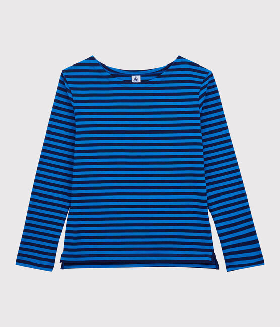 Marinière Dames t-shirt van katoen blauw SMOKING/ RUISSEAU