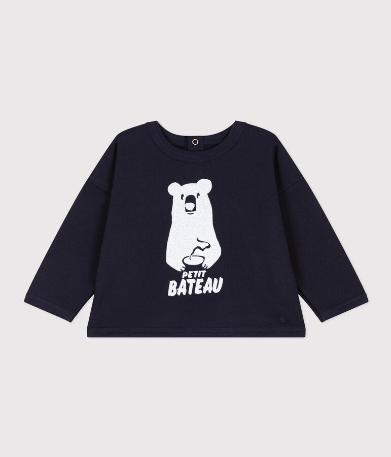 Sweatshirt en molleton b&eacute;b&eacute; bleu