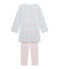 Chemise de nuit fille en bouclette velours rose VIENNE/bleu BOCAL/ MULTICO