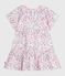Robe enfant en coton manches courtes imprimée blanc MARSHMALLOW/blanc MULTICO