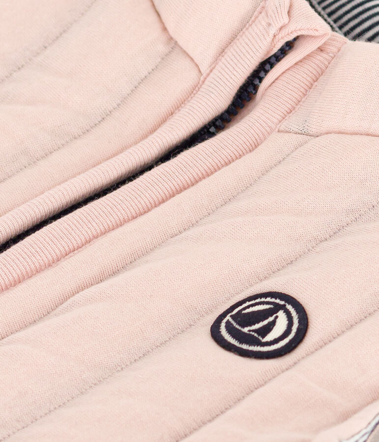 Babyjas zonder mouwen in gewatteerde tubic roze SALINE