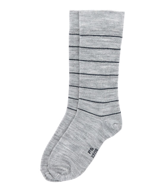 Chaussettes hautes chaudes gris SUBWAY/bleu SMOKING
