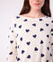 Chemise de nuit femme en coton imprimé cœur bleu MILK/ SOIR