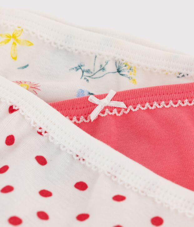 Set van 3 meisjesonderbroeken met bloemenprint multicouleur