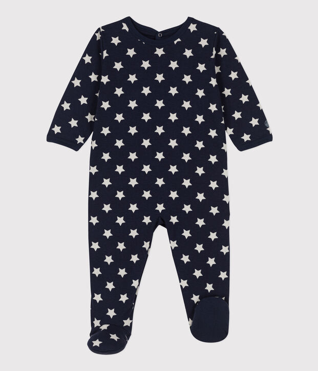 pyjama met sterren in katoen blauw/wit