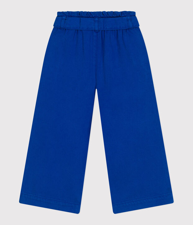 Kinderbroek van katoen en lyocell. blauw