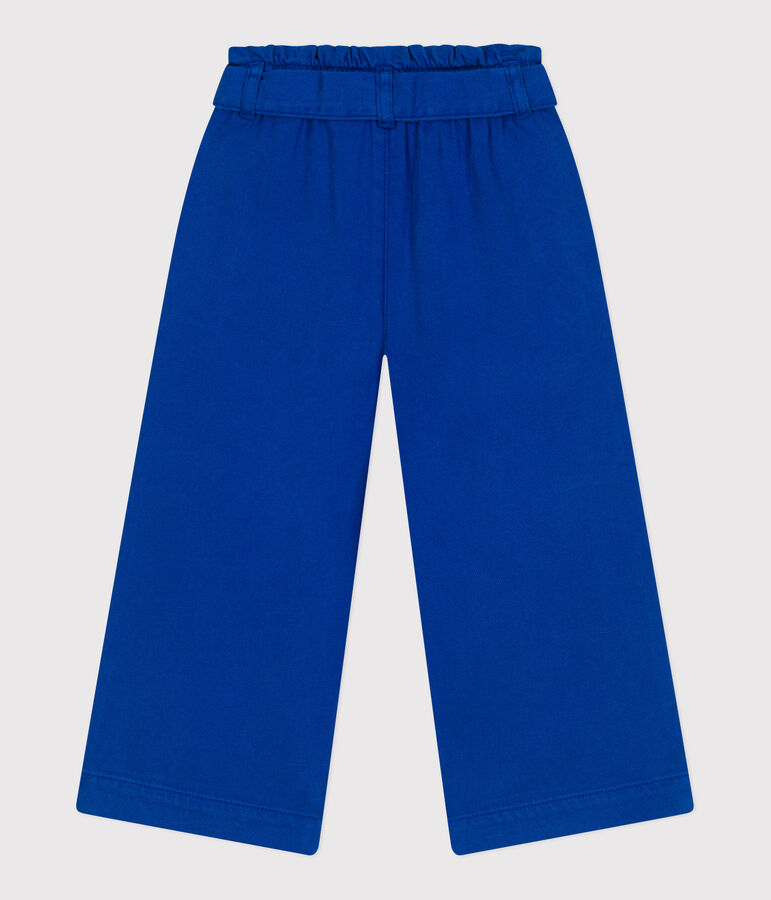 Kinderbroek van katoen en lyocell. blauw