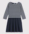 Robe marinière Femme bleu SMOKING/blanc MARSHMALLOW