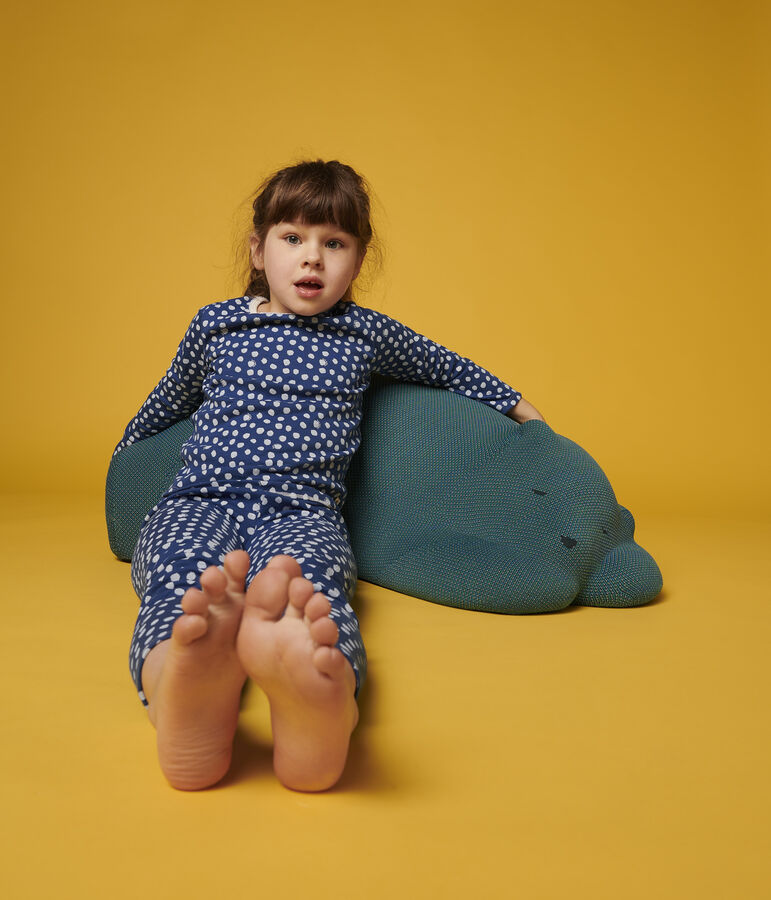 Set van 2 katoenen meisjespyjama's multicouleur