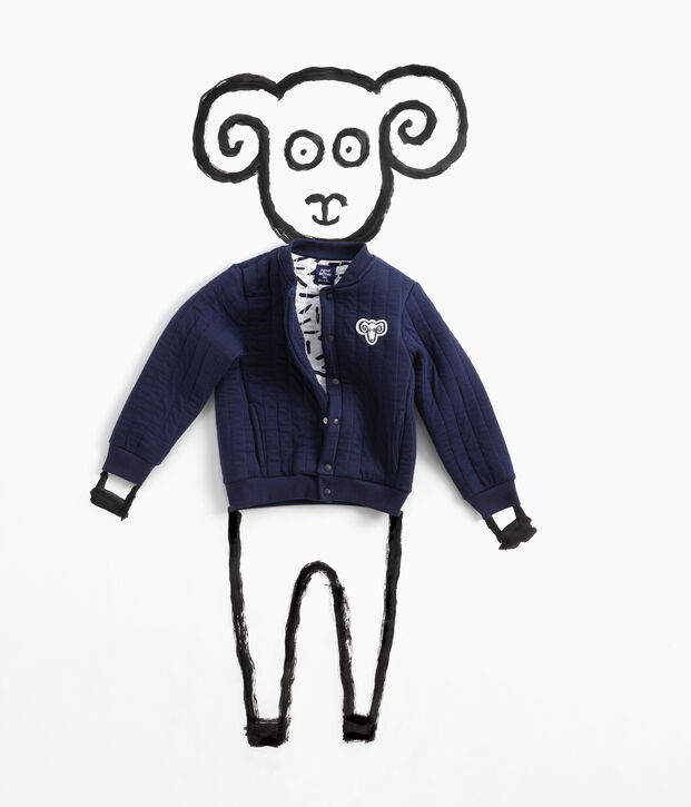 Teddy enfant gar&ccedil;on Jean Jullien bleu marine