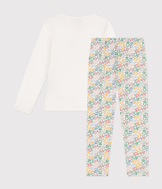 Pyjama en coton enfant blanc MARSHMALLOW/blanc MULTICO