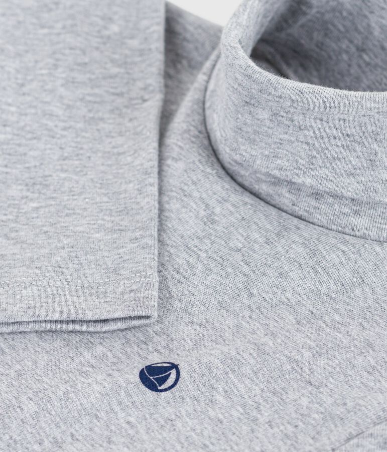 Effen katoenen coltruitje voor kinderen grijs