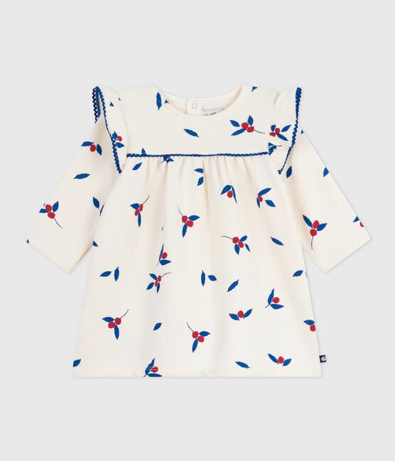 Katoenen babyjurkje met lange mouw en print MILK/ MULTICO