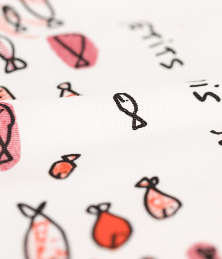 Nuisette Serge Bloch petite fille en c&ocirc;te blanc