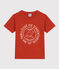 Katoenen T-shirt met korte mouwen voor jongens rood HARISSA