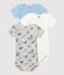 Lot de 3 bodies bébé en coton biologique. variante 1