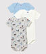 Lot de 3 bodies bébé en coton biologique.