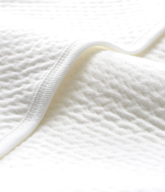 Couverture bébé en tubique blanc MARSHMALLOW