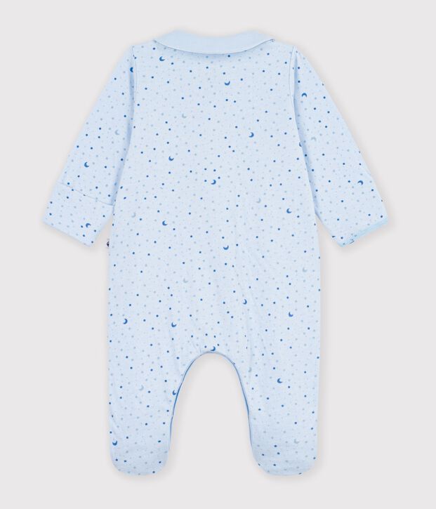 Pyjama b&eacute;b&eacute; en tubique imprim&eacute; &eacute;toile bleu/multicouleur