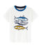 T-shirt met korte mouwen voor jongens wit MARSHMALLOW