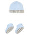 Lot bonnet et chaussons bébé garçon bleu FRAICHEUR
