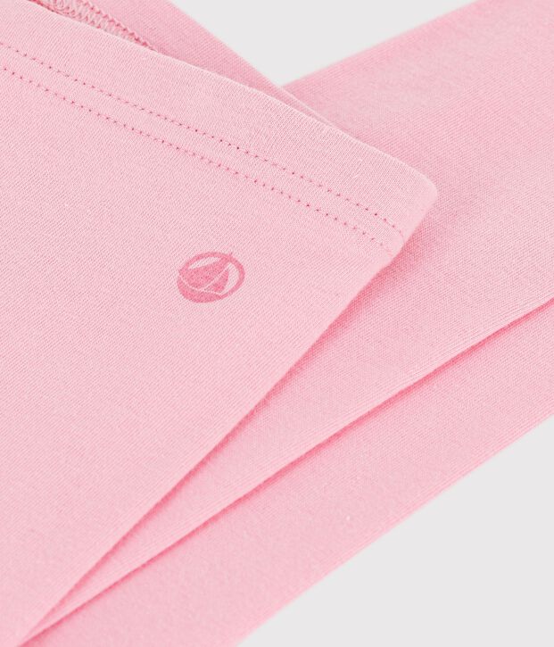 Legging enfant en coton uni rose clair