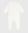 Effen babypyjama van tubic wit MARSHMALLOW