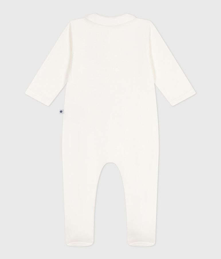 Effen babypyjama van tubic wit