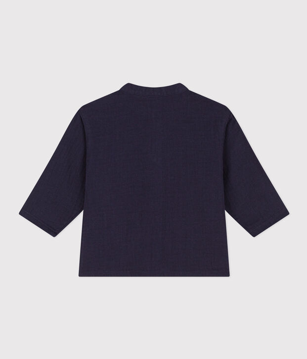 Hemd van luchtig katoen voor baby's blauw