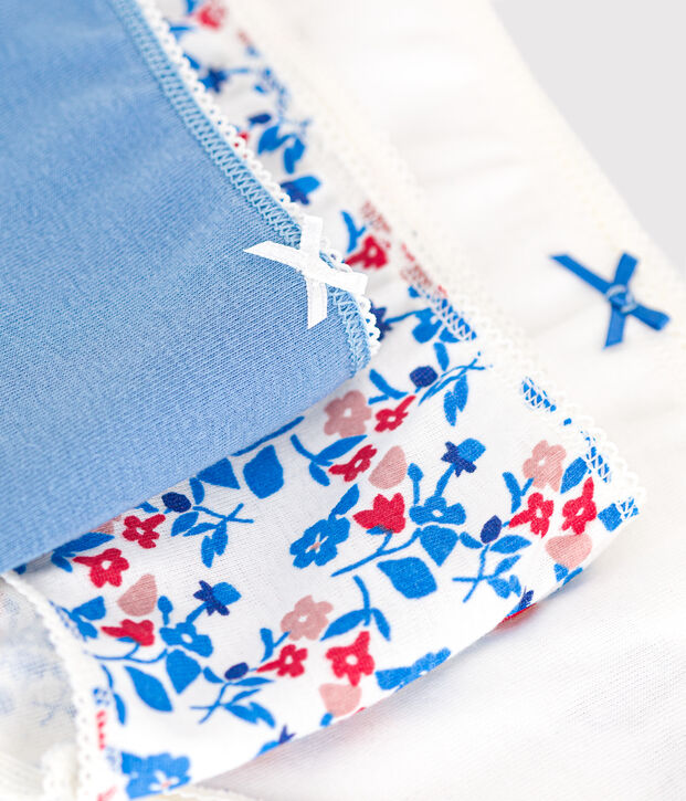 Set van 3 katoenen shorty's met bloemmotiefje voor kinderen multicouleur