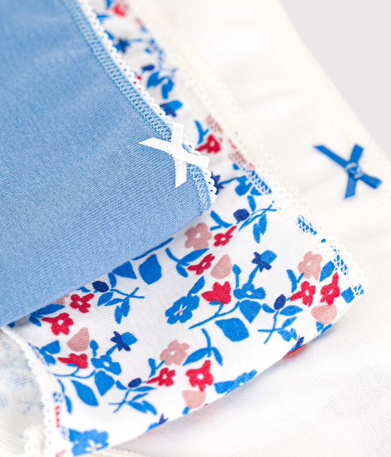 Set van 3 katoenen shorty's met bloemmotiefje voor kinderen multicouleur