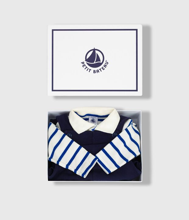 Setje met katoenen salopette en body voor baby's multicouleur