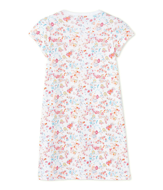 Meisjesnachthemd met print wit ECUME/roze CUPCAKE/ MULTICO