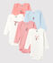 Lot de 5 bodies manches longues bébé fille en coton variante 1