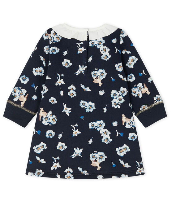 Robe manches longues bébé fille imprimée bleu SMOKING/blanc MULTICO CN
