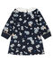 Robe manches longues bébé fille imprimée bleu SMOKING/blanc MULTICO CN