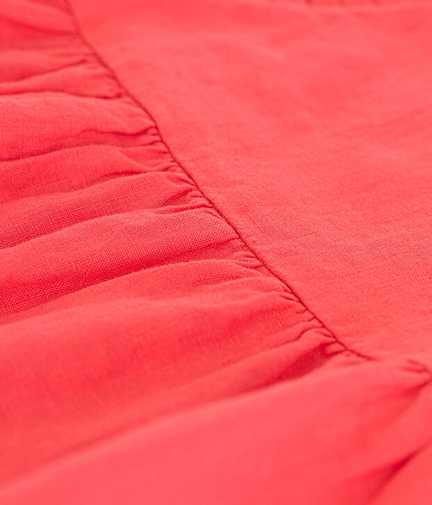 Robe sans manche b&eacute;b&eacute; en lin orange